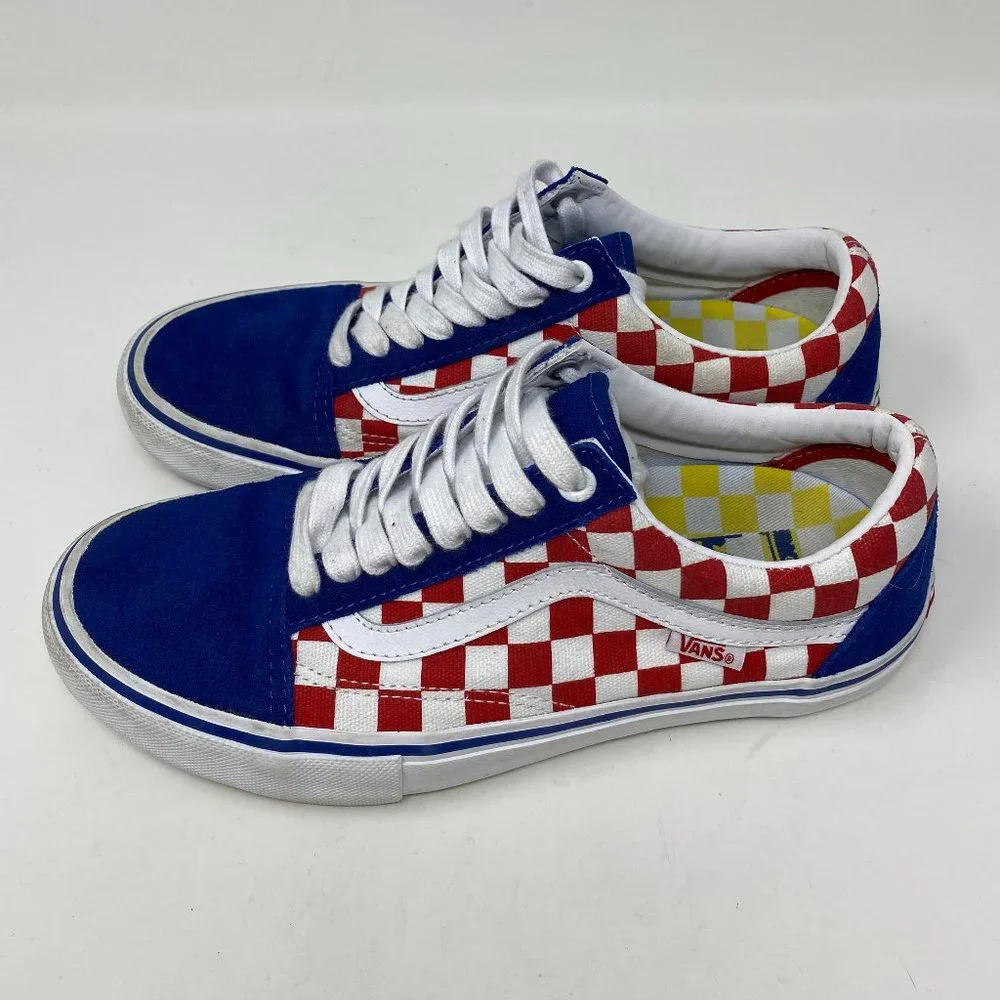 VAN's Checkerboard Suede Classic Shoes Lace up Sneakers Size 6.5